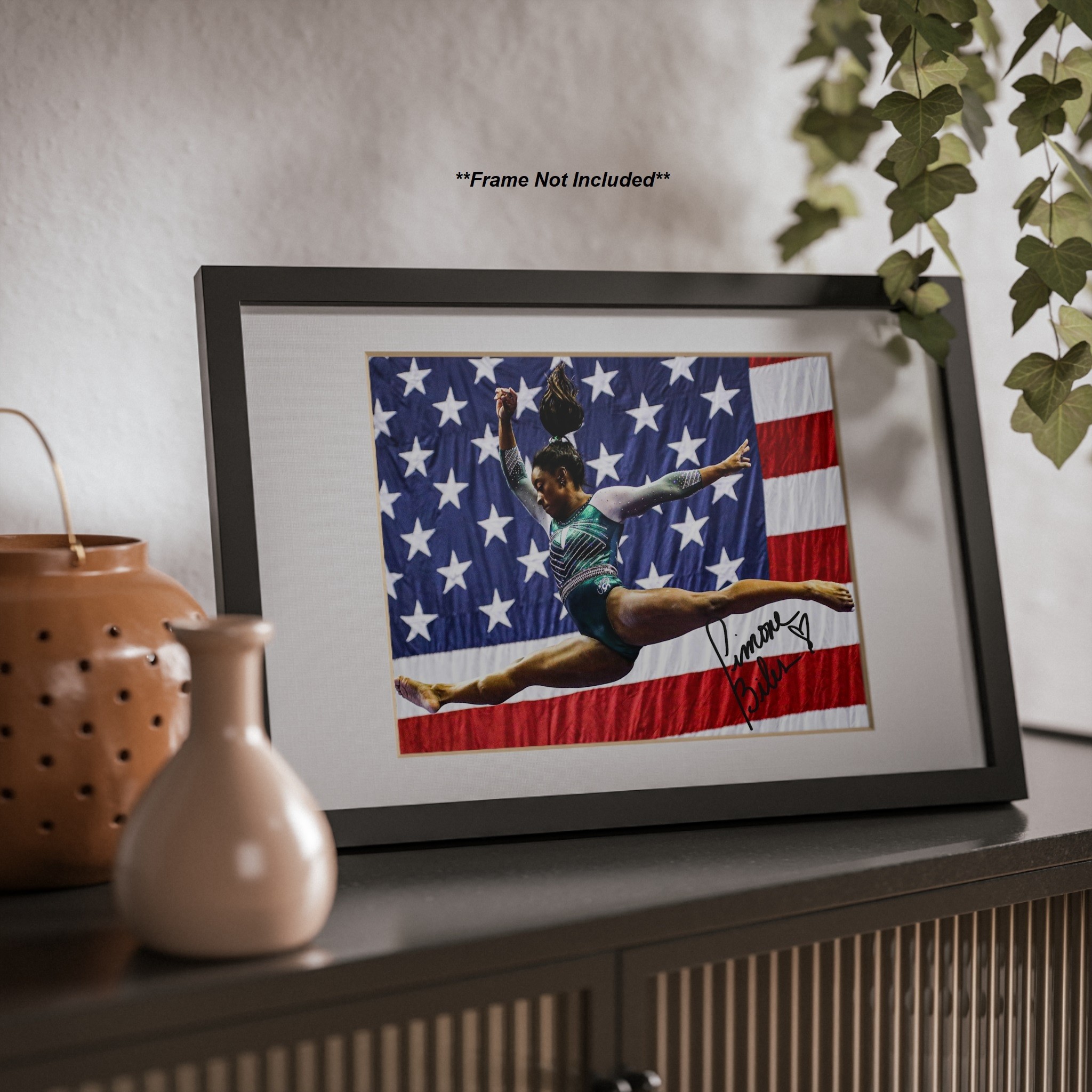Simone Biles American Legendary Artistic Gymnast Signed Photo Autograph Print
