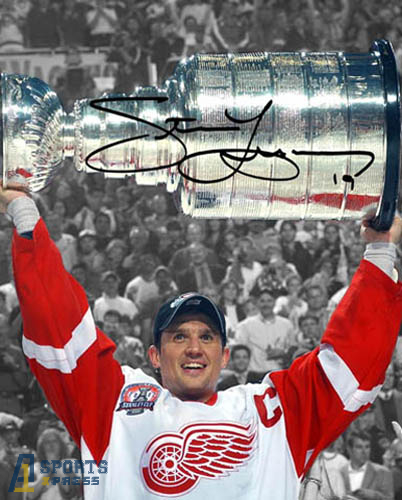 Steve Yzerman Detroit Red Wings Stanley Cup Champs Signed Photo Autograph Print
