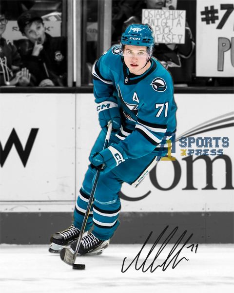 Macklin Celebrini San Jose Sharks Signed Photo Autograph Print