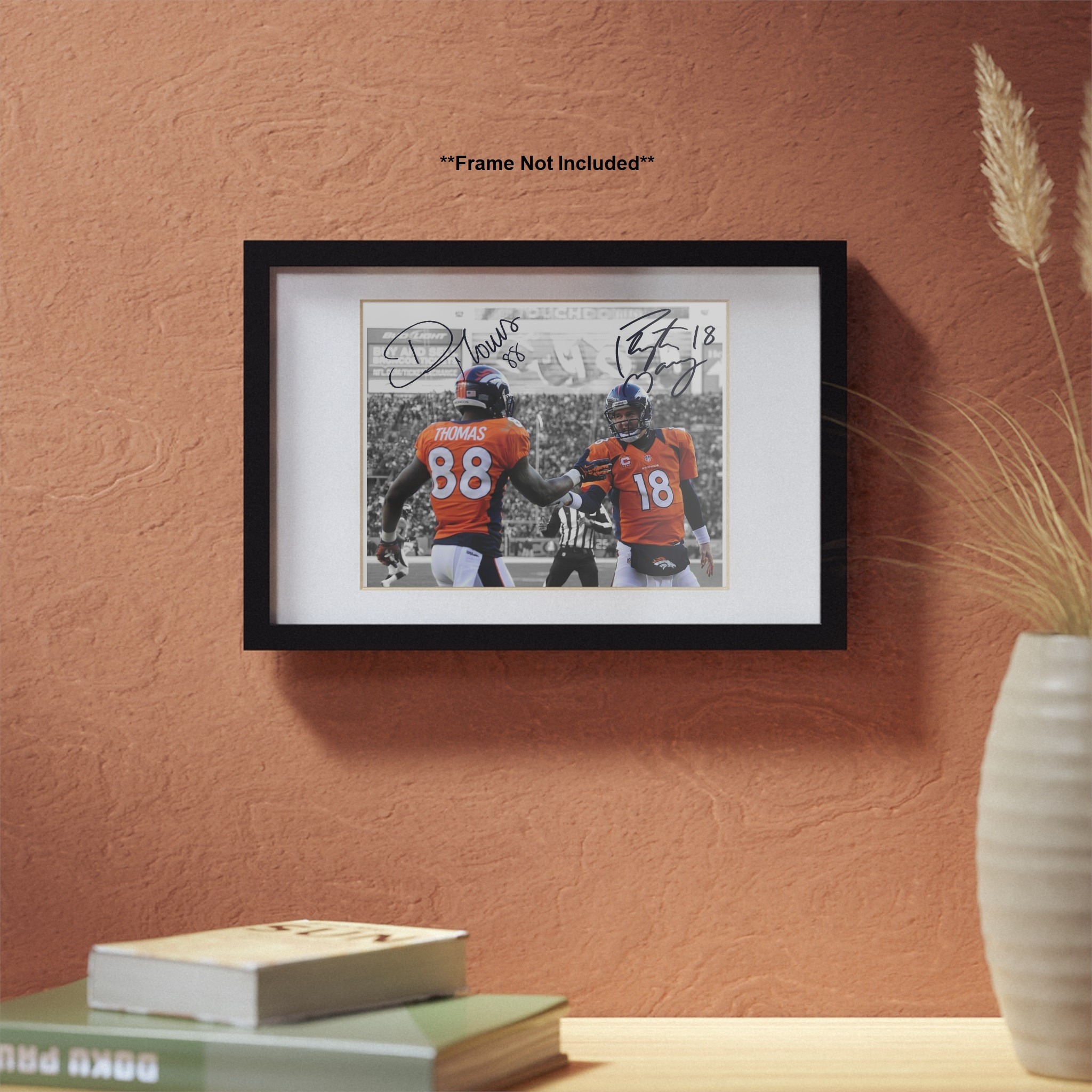 Peyton Manning Demaryius Thomas Denver Broncos Signed Photo Autograph Print