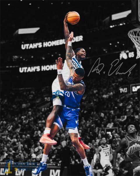 Anthony Edwards Minnesota Timberwolves Monster Dunk Signed Photo Autograph Print