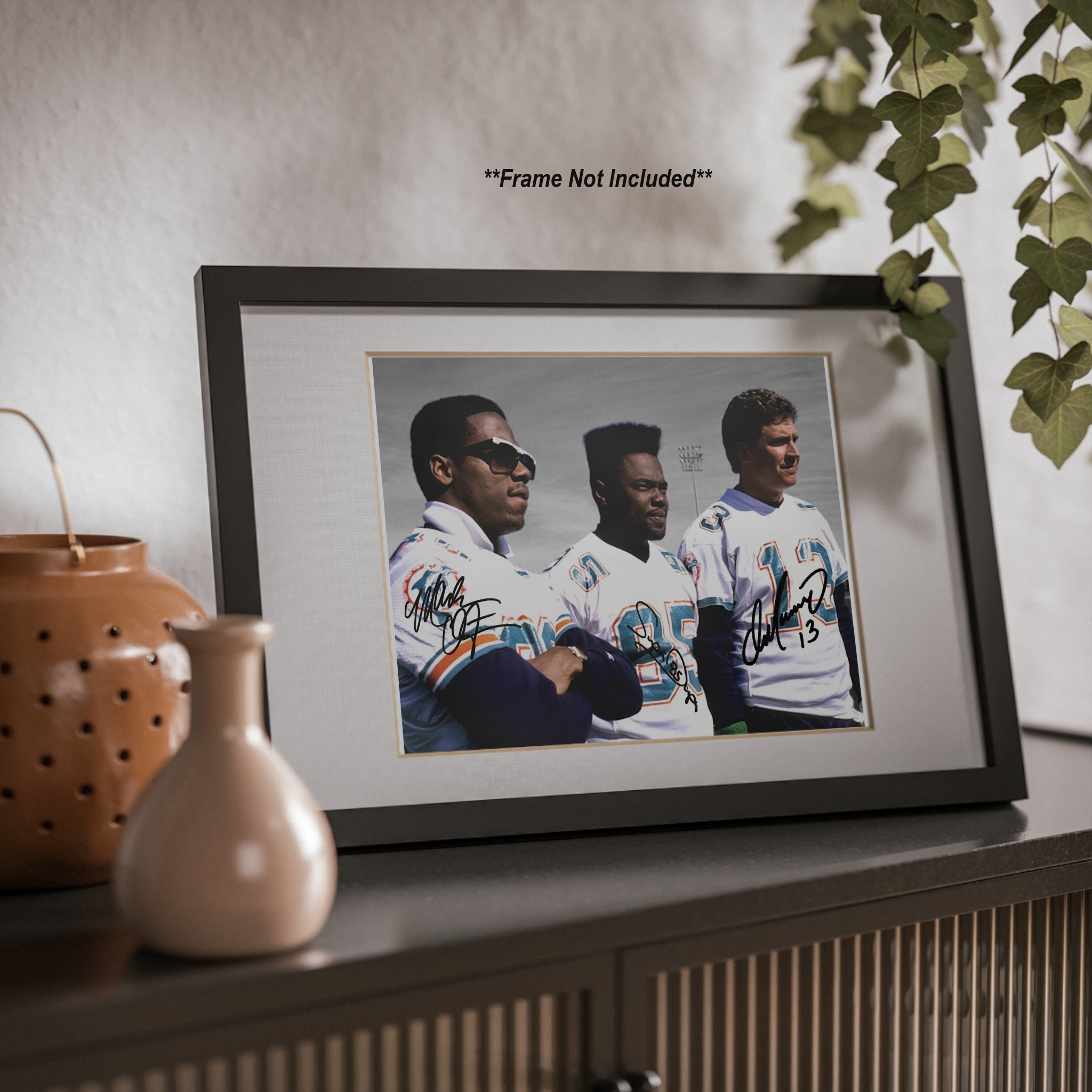 Dan Marino Mark Duper Mark Clayton Miami Dolphins Signed Photo Autograph Print