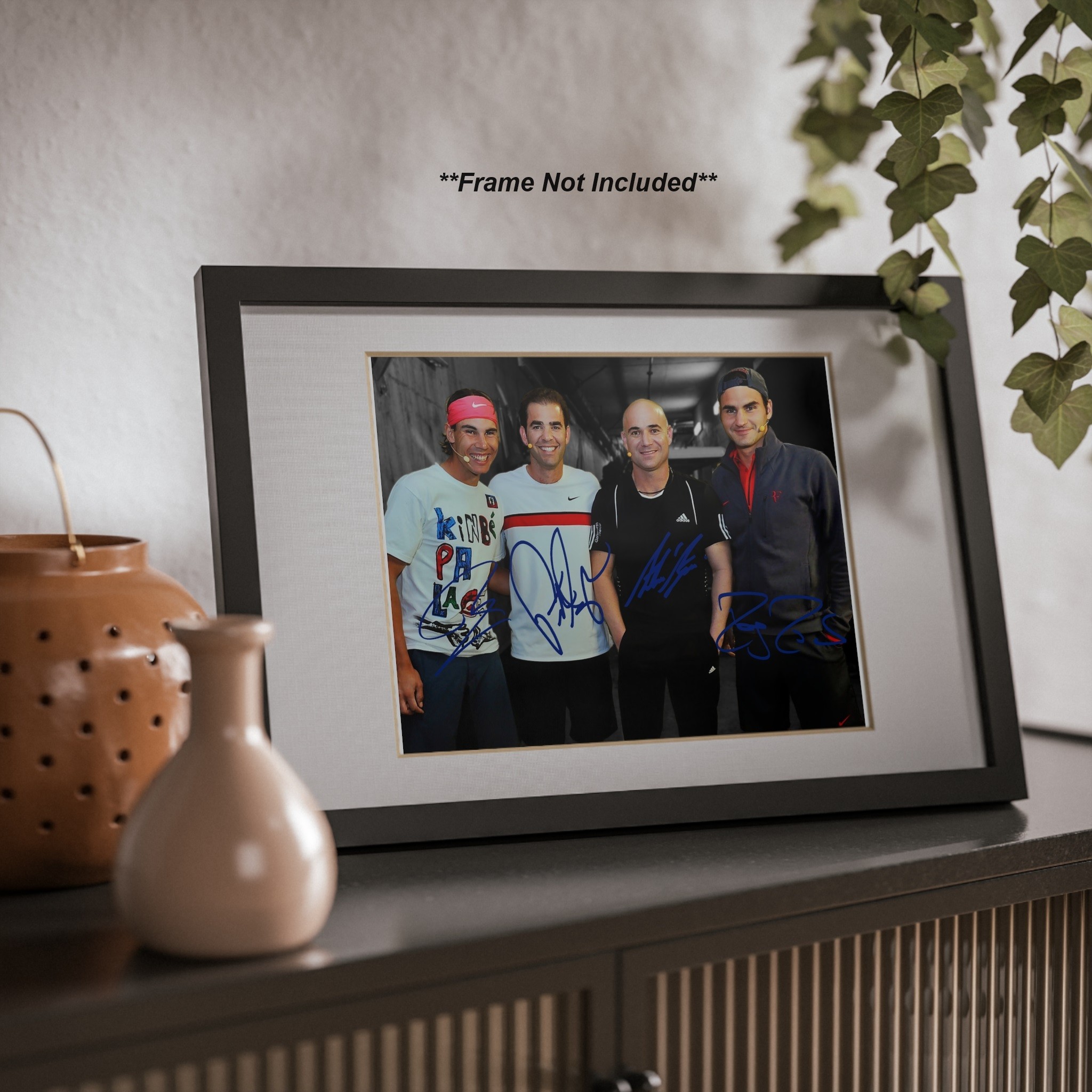 Rafael Nadal Andre Agassi Pete Sampras Roger Federer Signed Photo Auto Print
