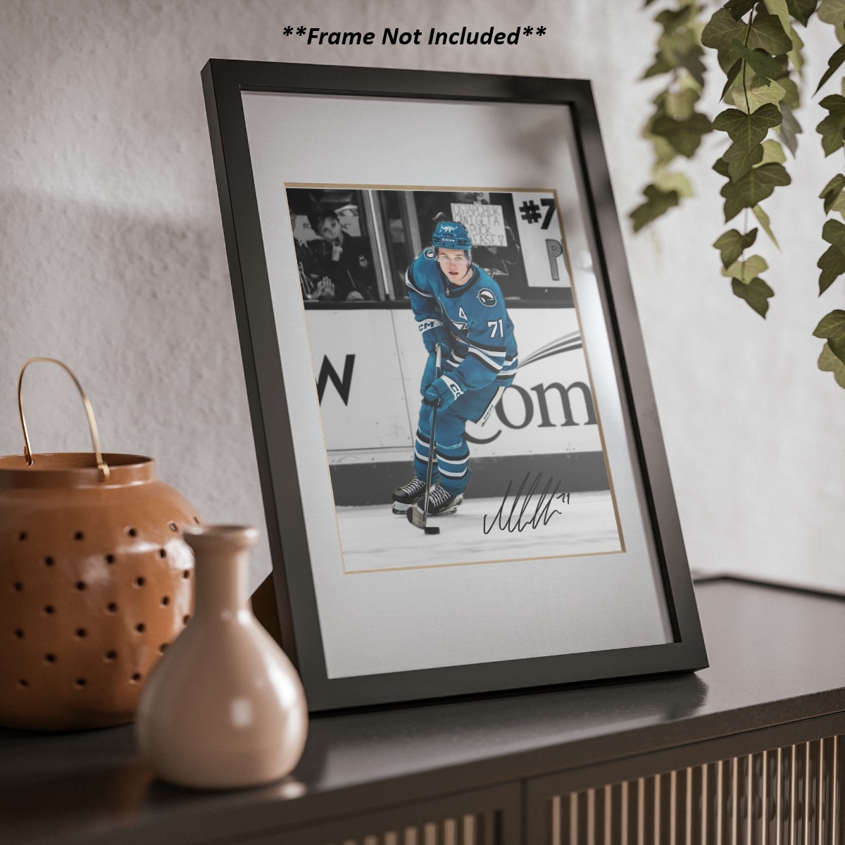 Macklin Celebrini San Jose Sharks Signed Photo Autograph Print