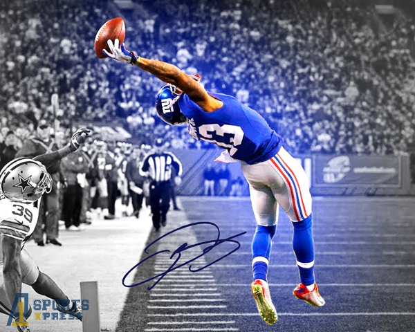 Odell Beckham Jr New York Giants the Iconic Catch Signed Photo Auto Print