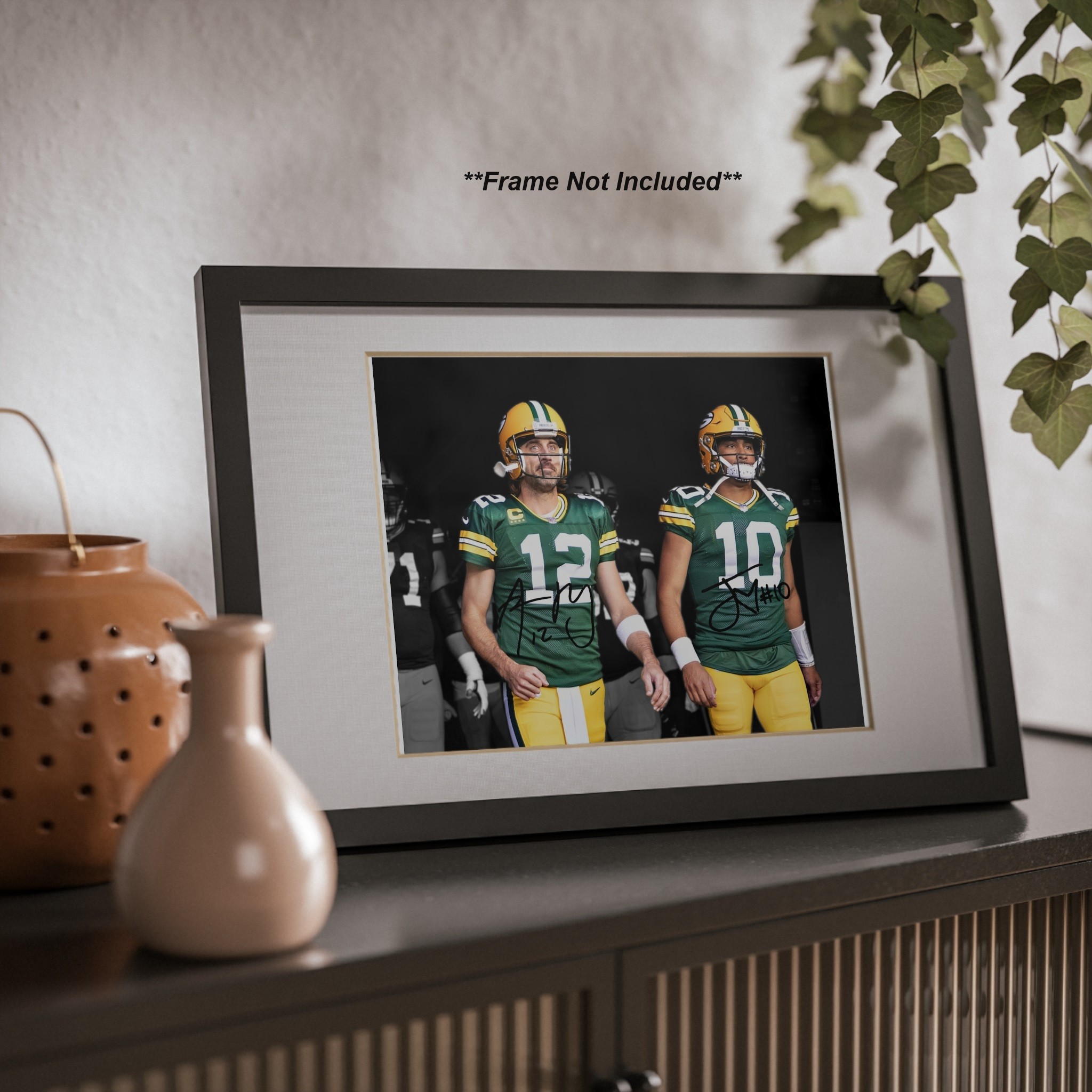 Aaron Rodgers Jordan Love Green Bay Packers Signed Photo Autograph Print