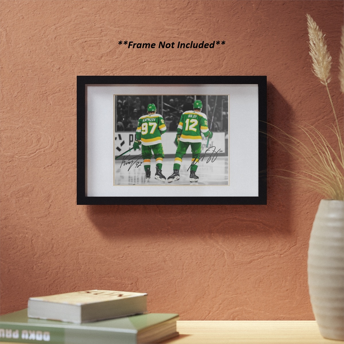 Matt Boldy Kirill Kaprizov Minnesota Wilds Signed Photo Autograph Print