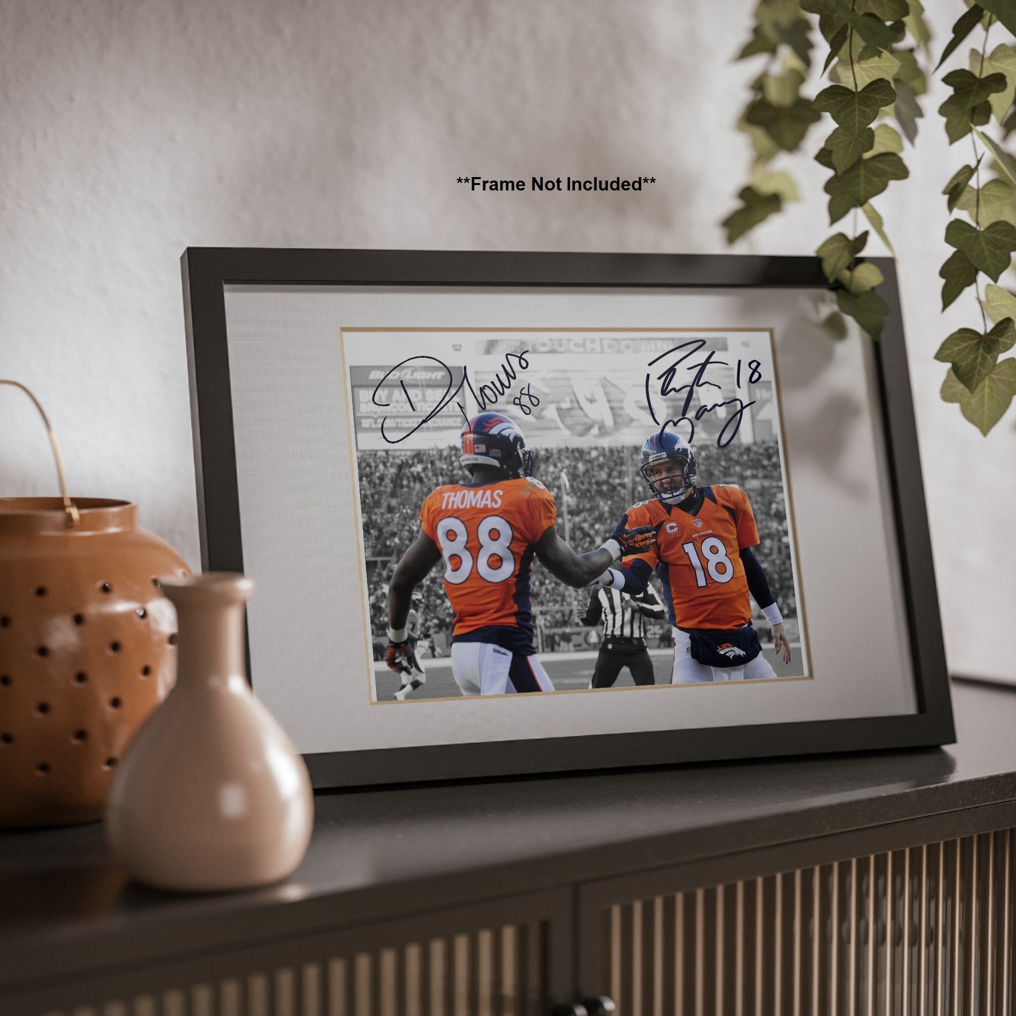 Peyton Manning Demaryius Thomas Denver Broncos Signed Photo Autograph Print