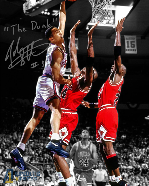John Starks New York Knicks the Dunk Signed Photo Autograph Print