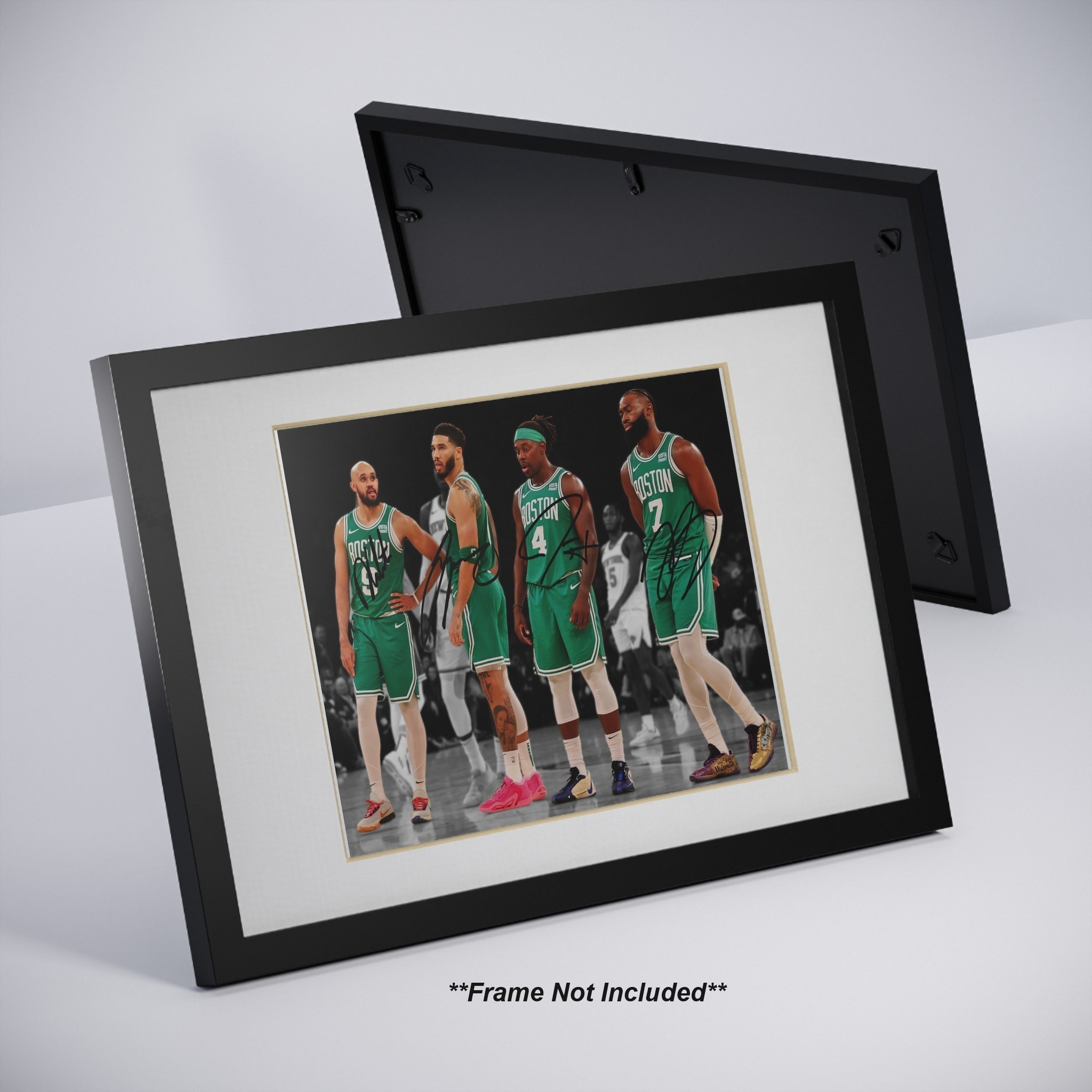 Jayson Tatum Jaylen Brown Holiday White Boston Celtics Signed Photo Auto Print