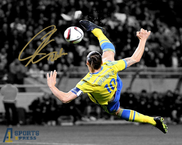 Zlatan Ibrahimovic Sweden Legend Bicycle Kick Signed Photo Autograph Print