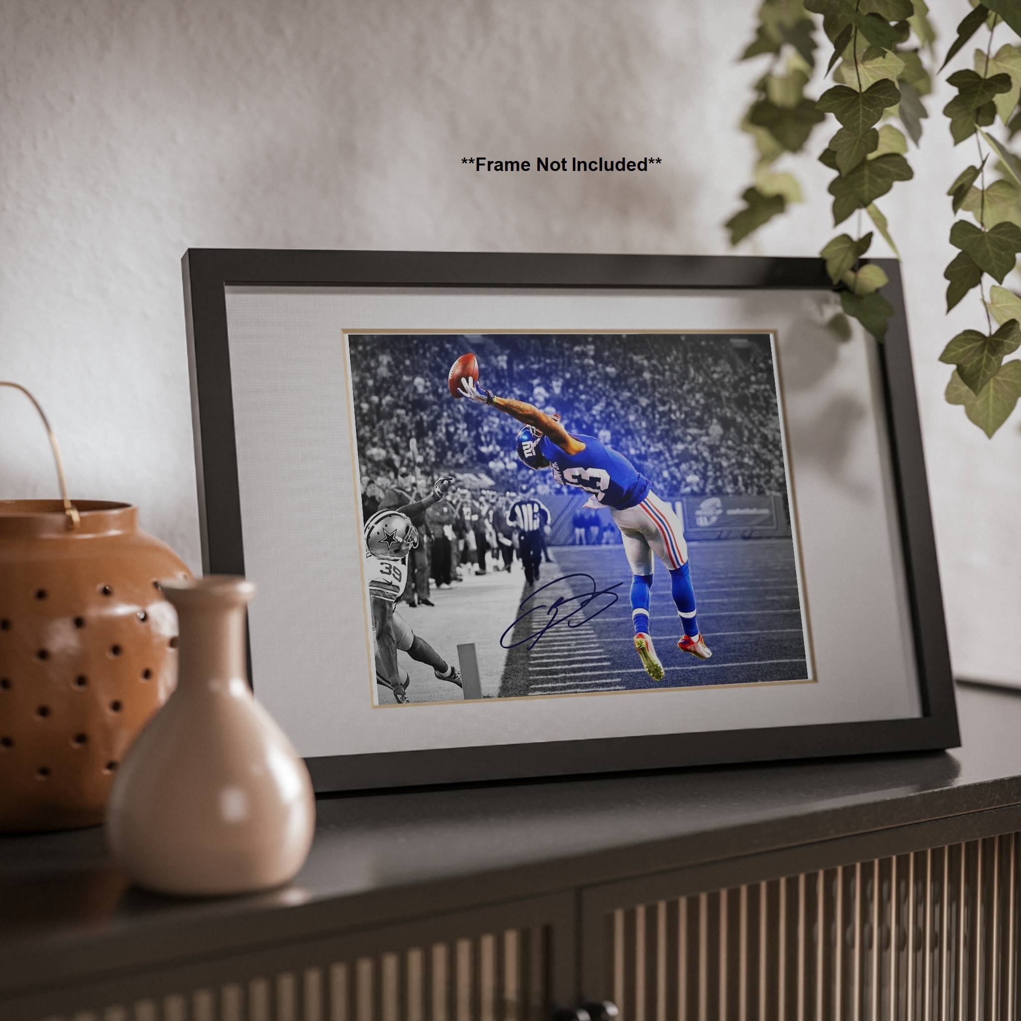 Odell Beckham Jr New York Giants the Iconic Catch Signed Photo Auto Print