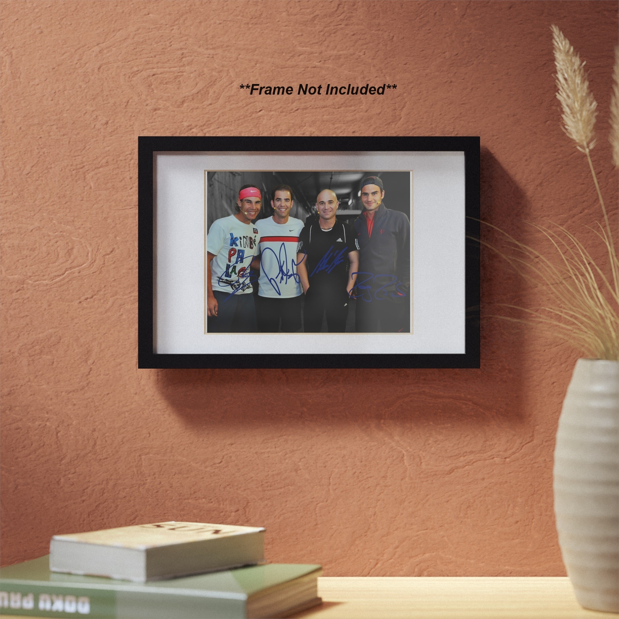 Rafael Nadal Andre Agassi Pete Sampras Roger Federer Signed Photo Auto Print