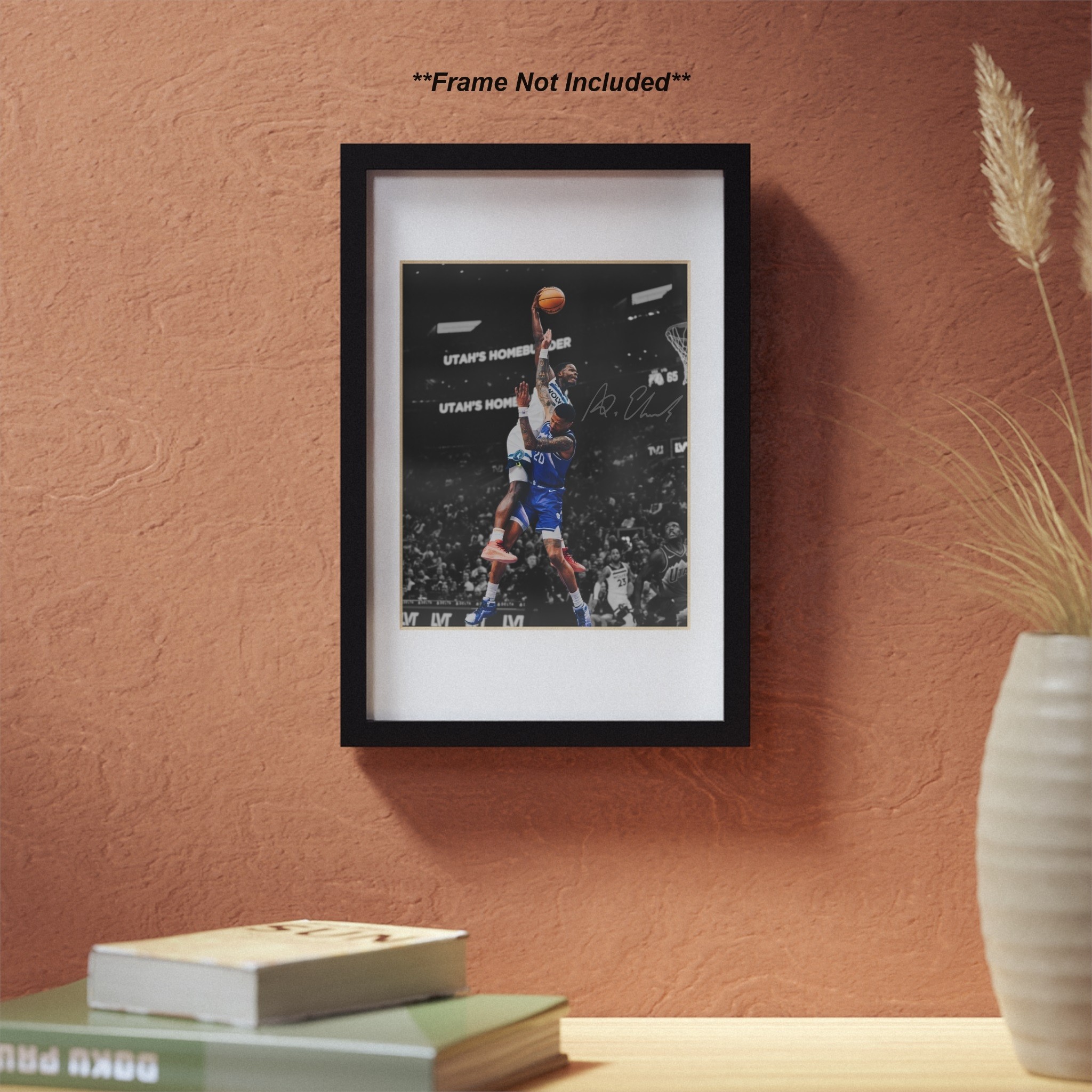Anthony Edwards Minnesota Timberwolves Monster Dunk Signed Photo Autograph Print