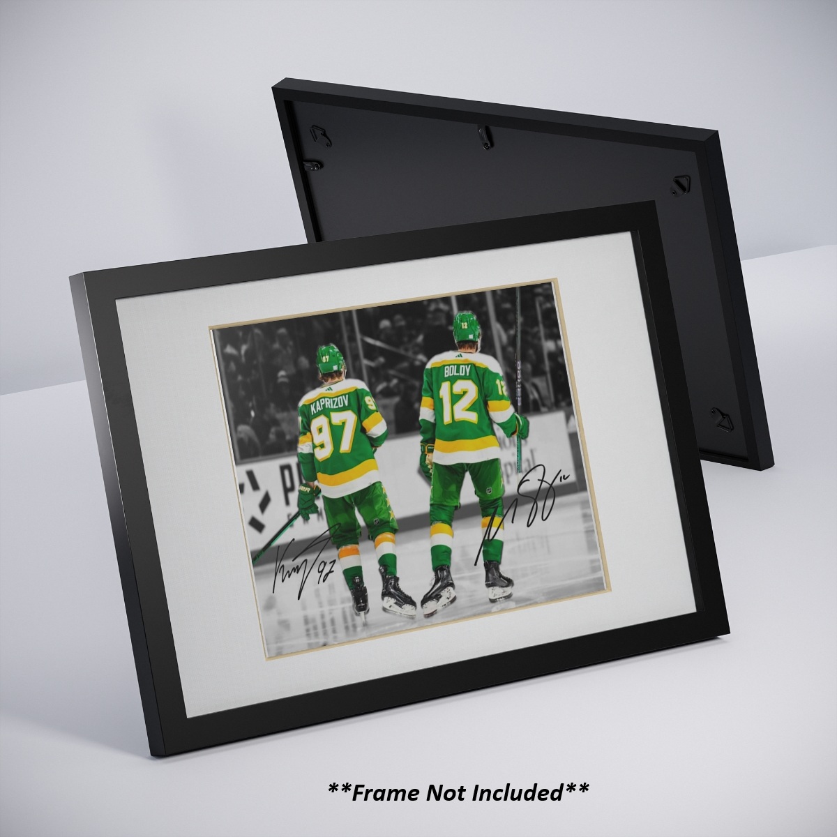 Matt Boldy Kirill Kaprizov Minnesota Wilds Signed Photo Autograph Print