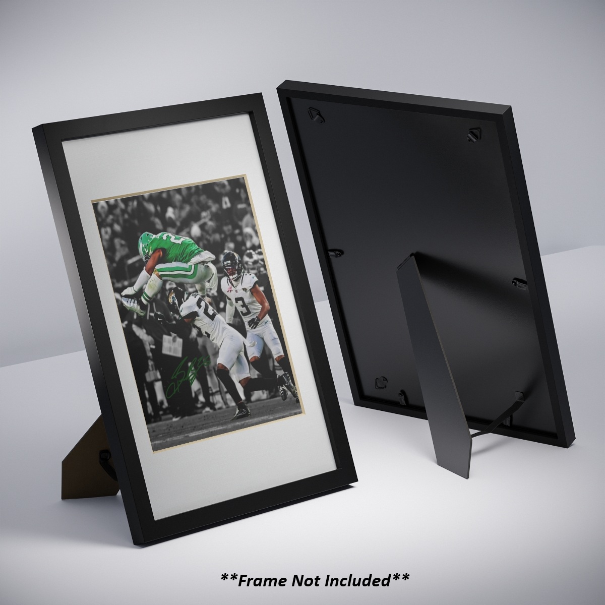 Saquon Barkley Philly Eagles Epic Reverse Hurdle Signed Photo Autograph Print